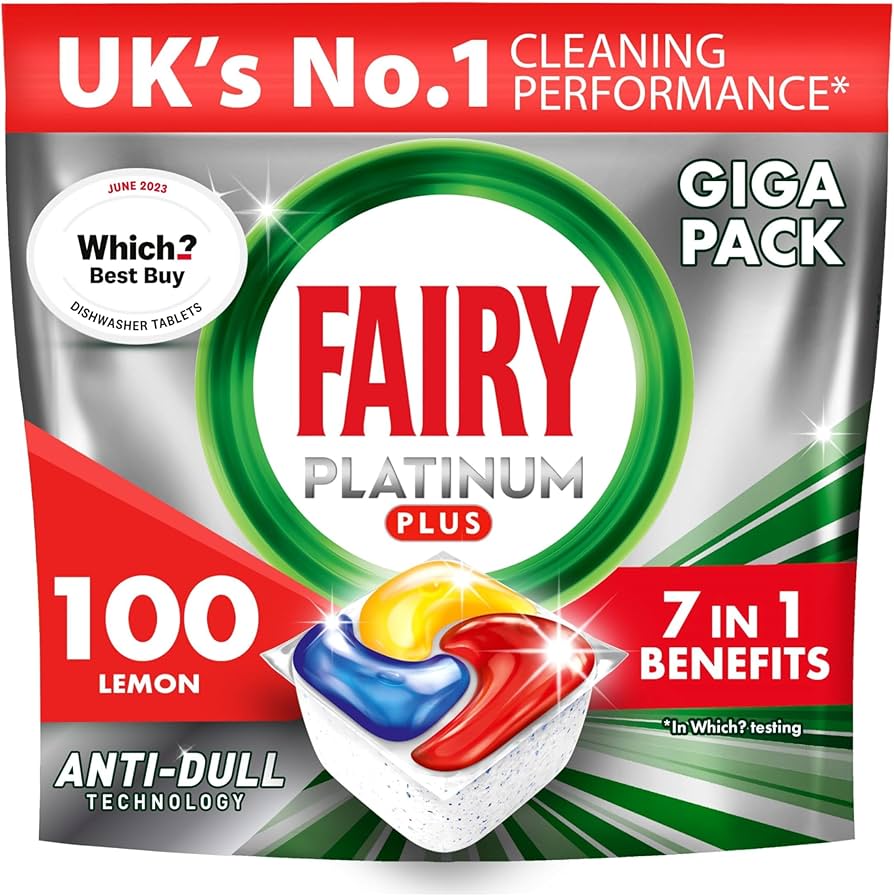Fairy Platinum Plus Lemon Dishwasher Tablets 