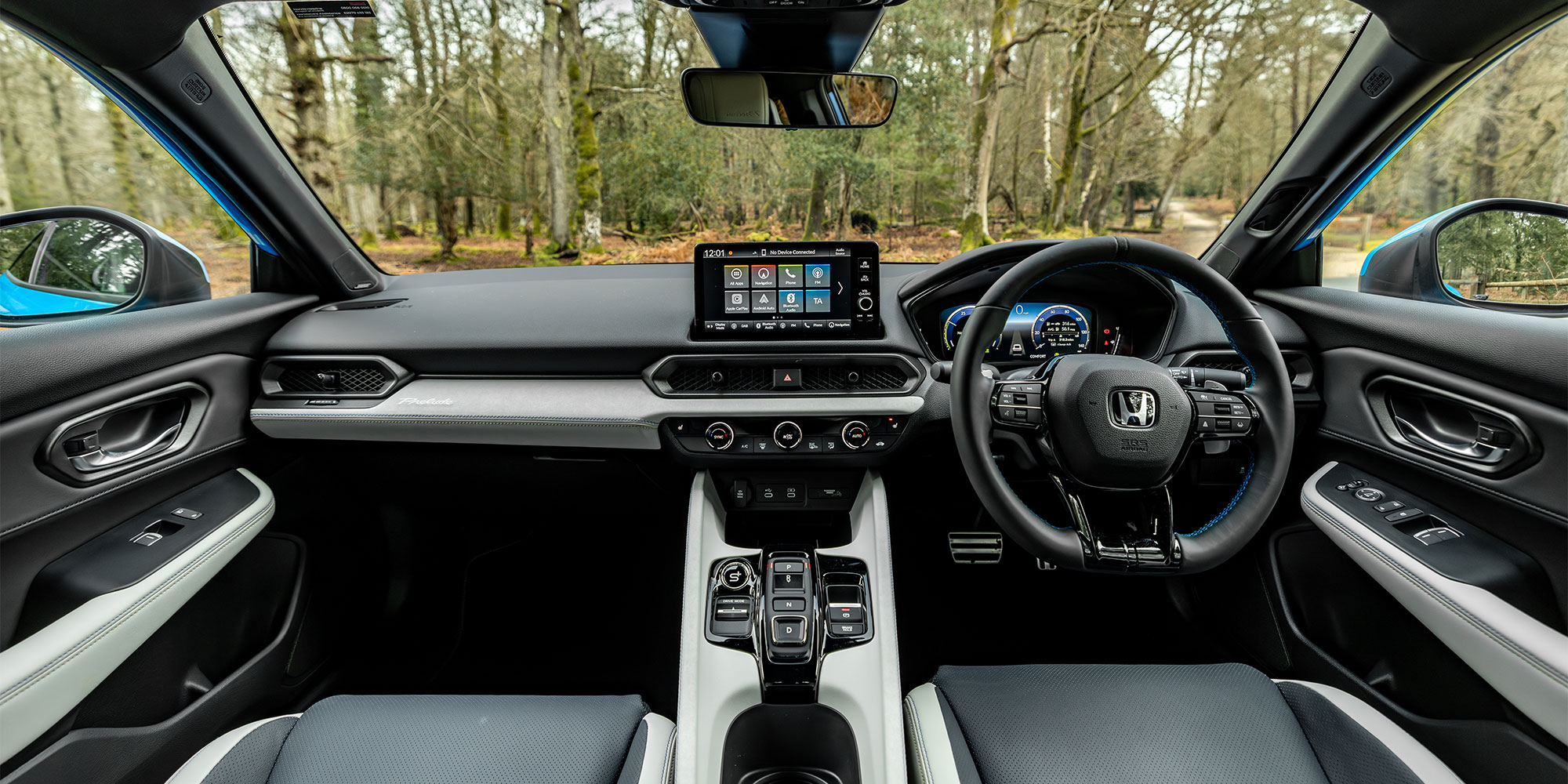 The interior of the Honda Prelude