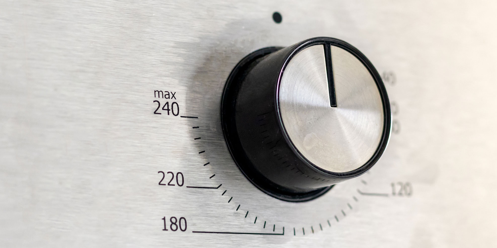 oven temperature dial