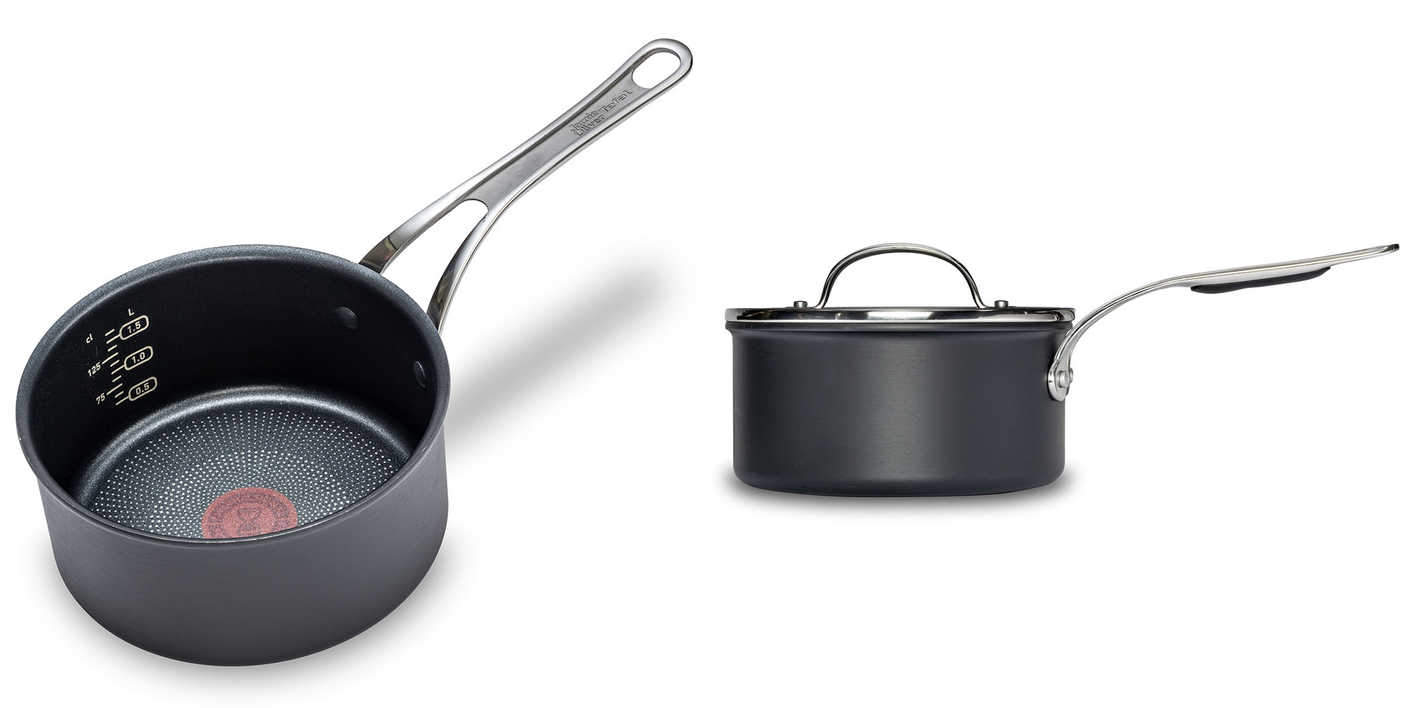 Jamie Oliver by Tefal Hard Anodised Black Saucepan 18cm