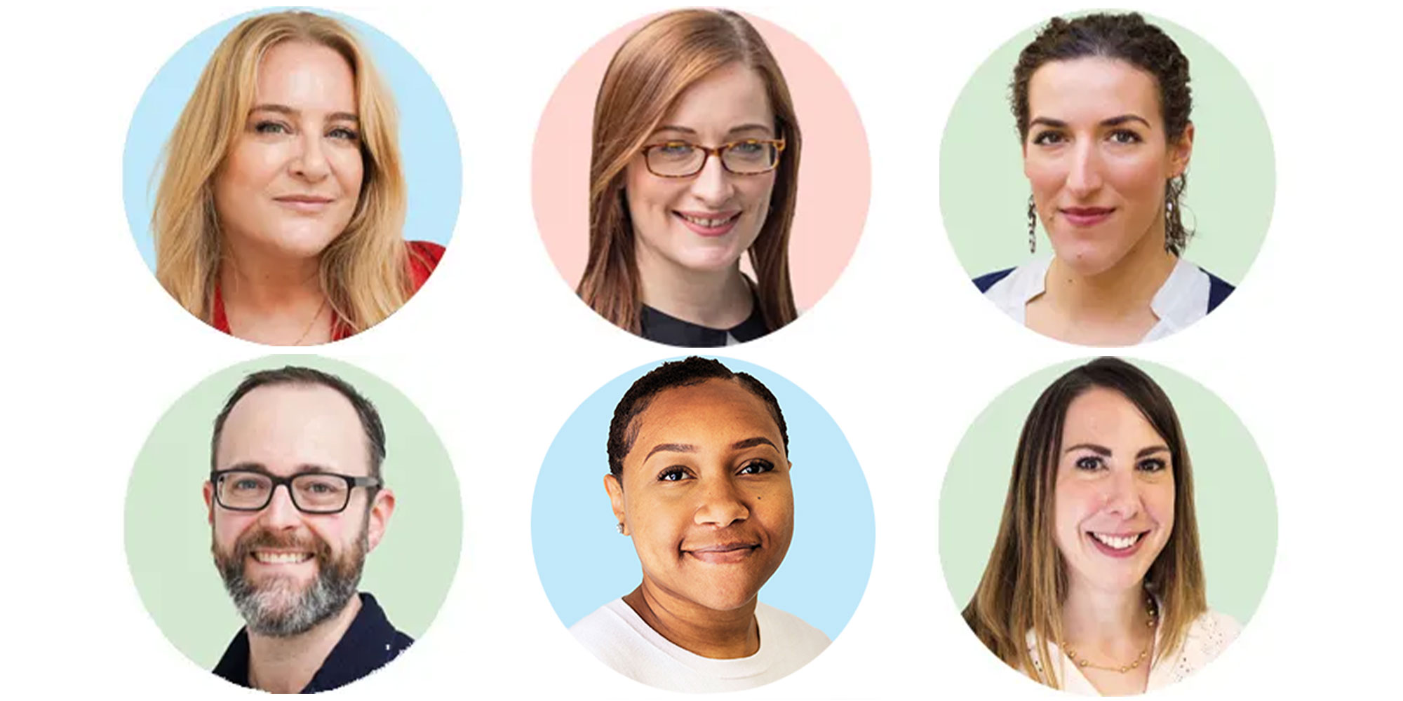 Top left to top right: Sarah Joan Ross, Hannah Fox, Jessica Carson. Bottom left to bottom right: James Aitchison, Kamisha Darroux, Alison Potter