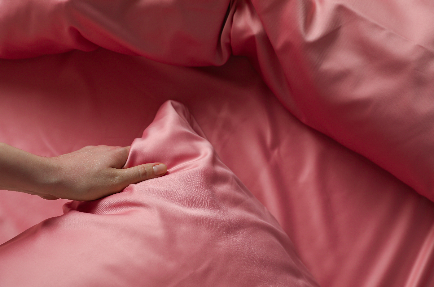 Silk pillowcase pink