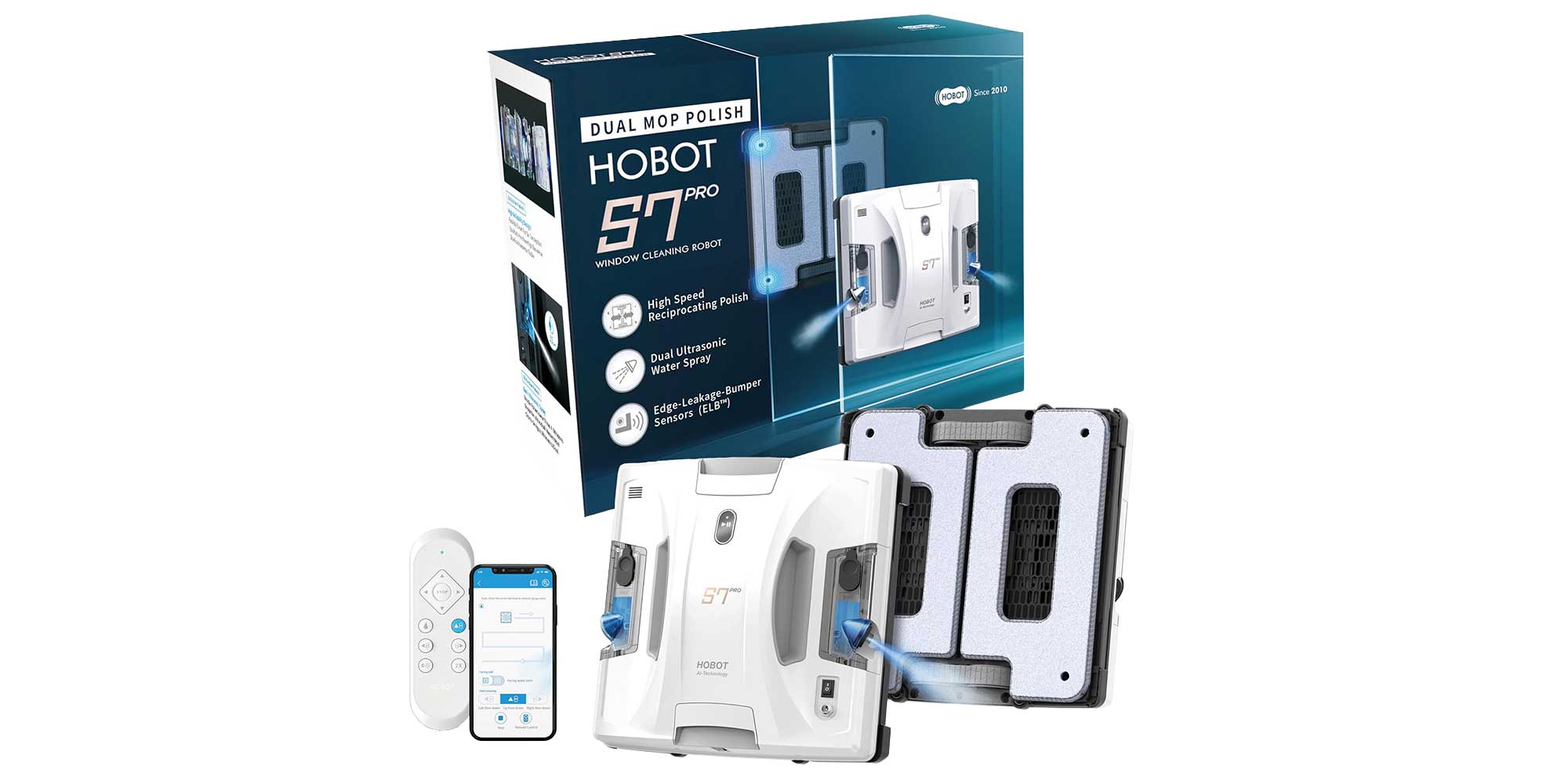 Hobot S7 Pro Dual Mop Polish Window Cleaning Robot
