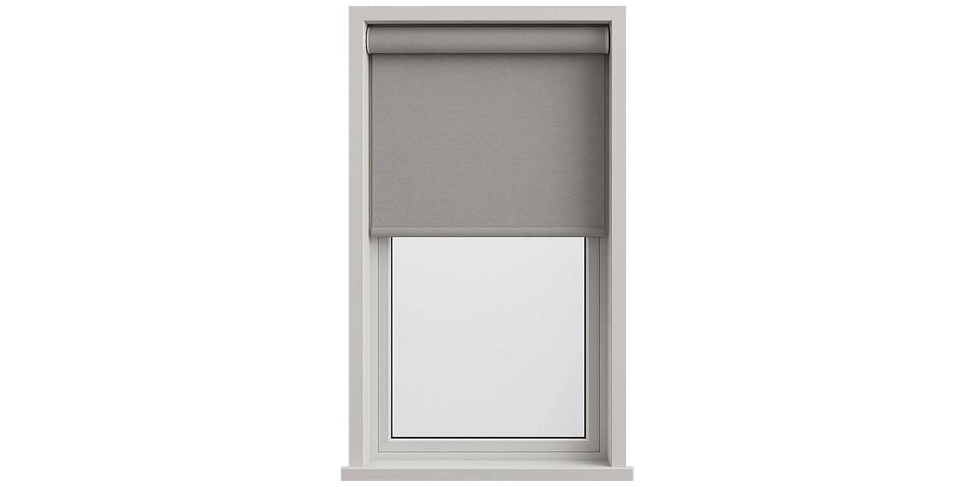Furnished white roller blinds