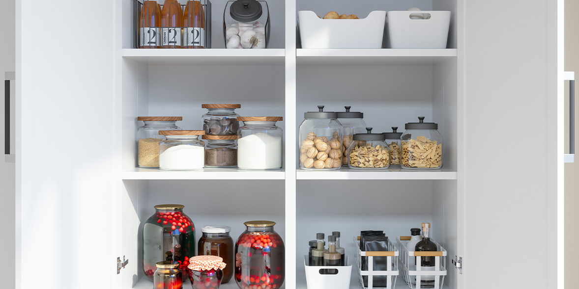 Organised kitchen pantry