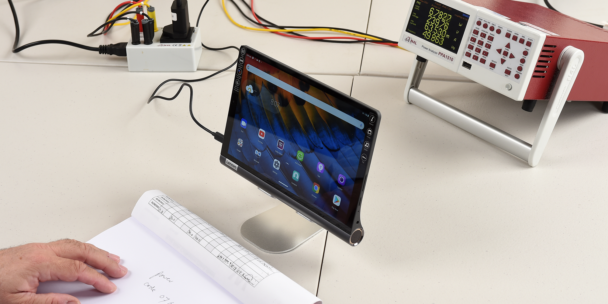 We test the power consumption of each tablet, how long it takes for the battery to go flat, and the time it takes to recharge