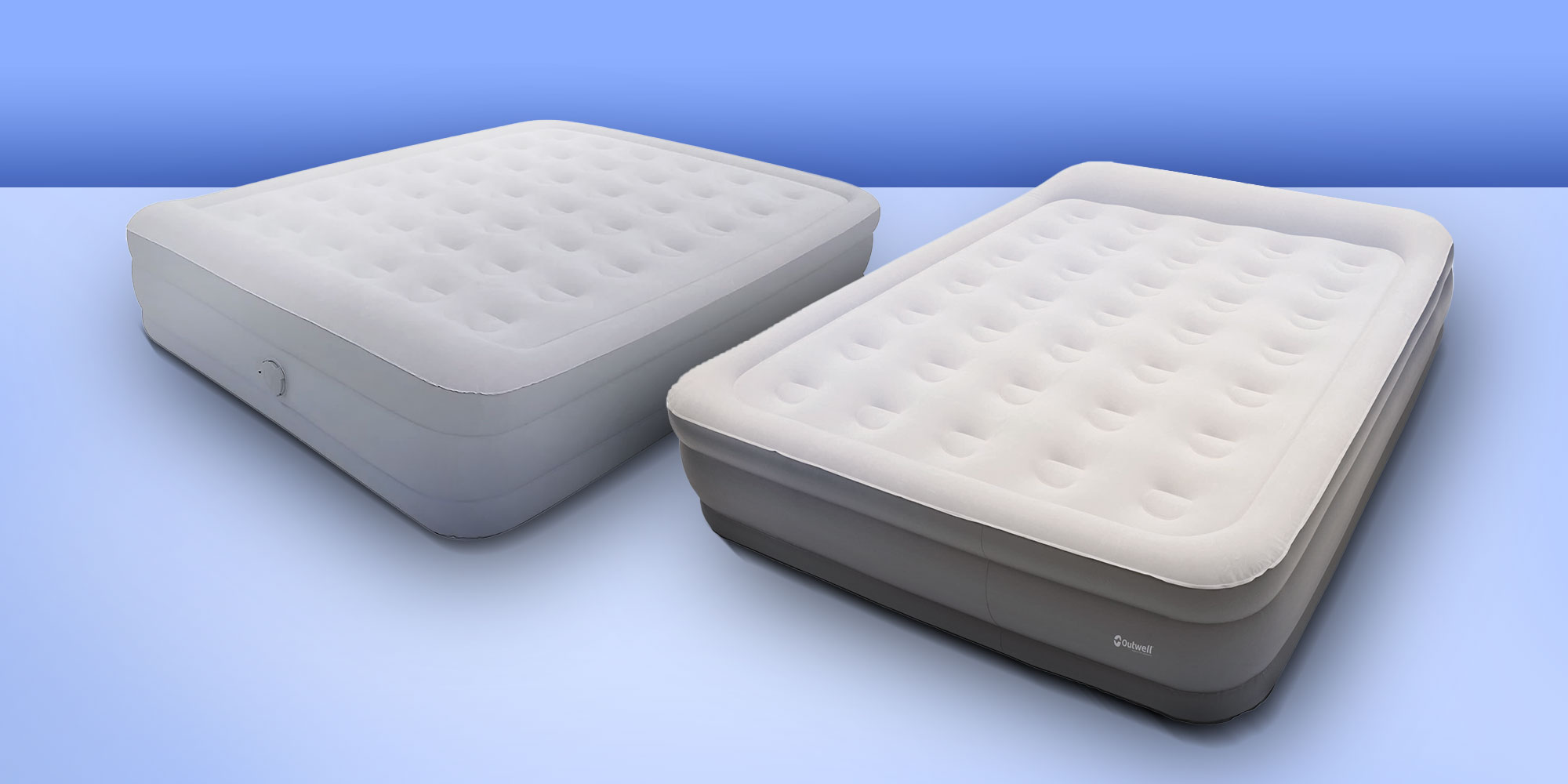 Two air beds side-by-side