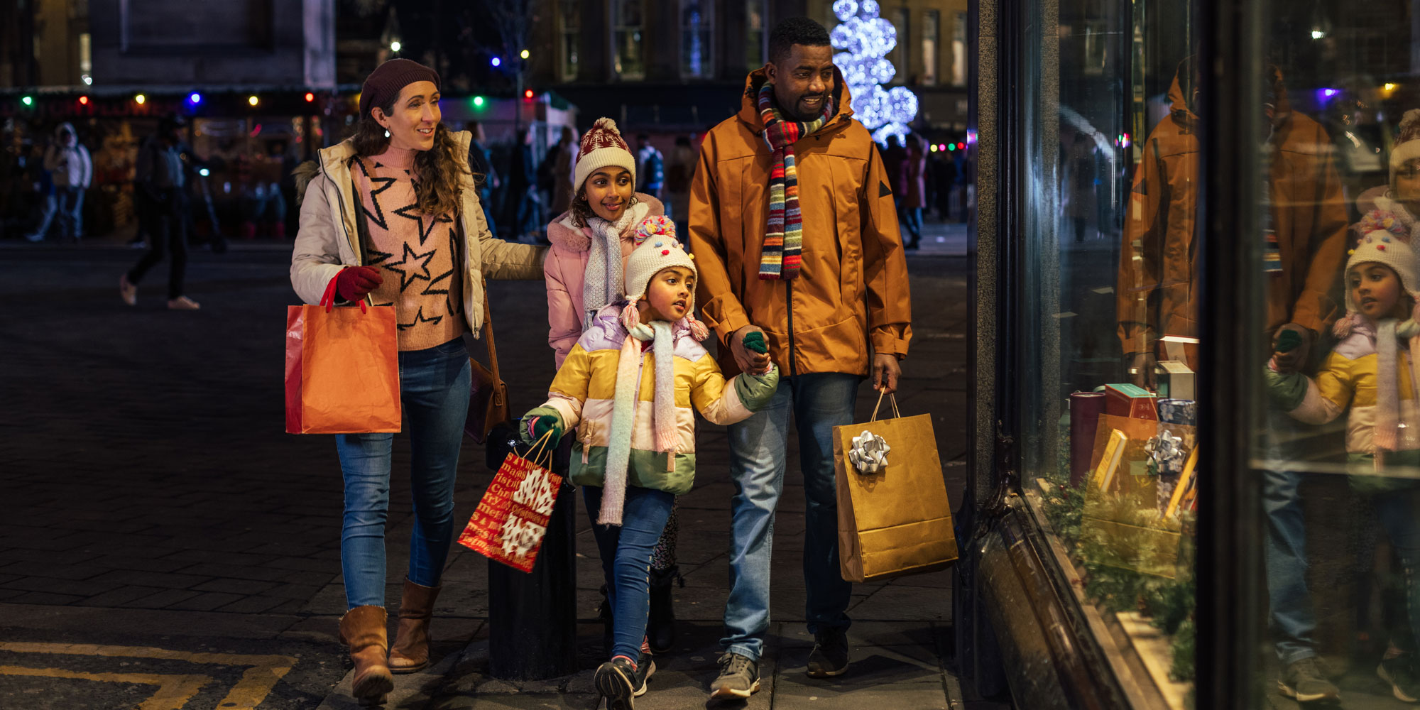 Family Christmas shopping