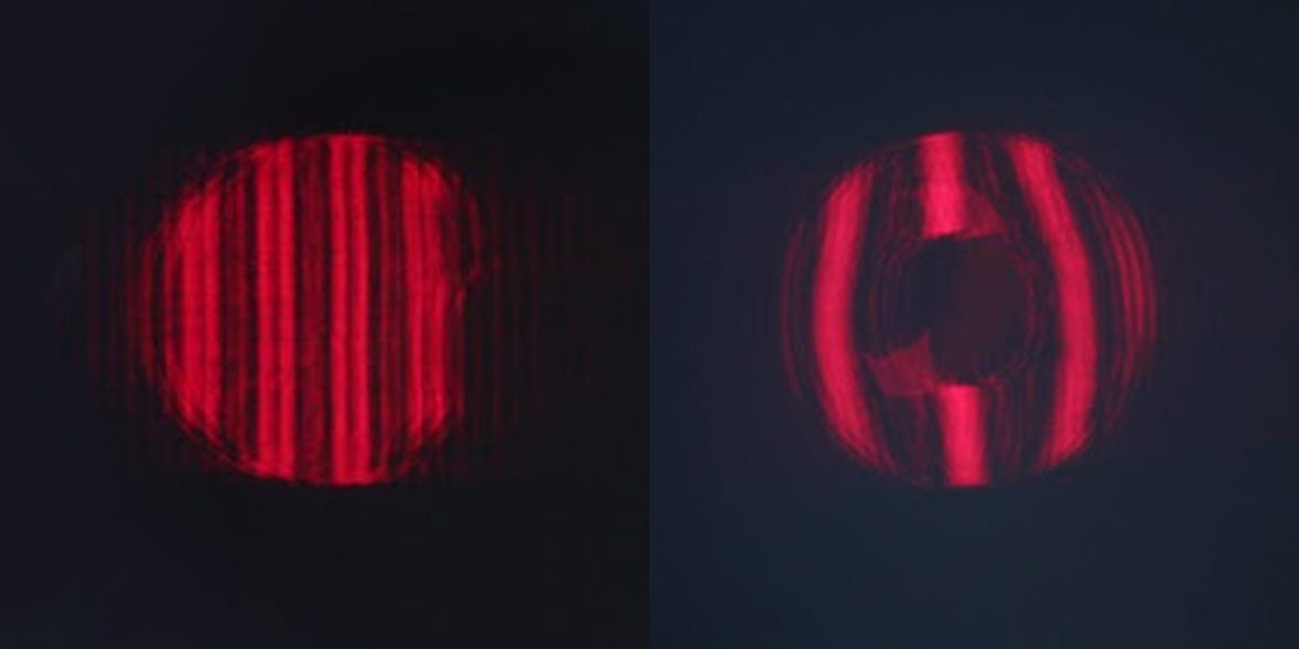 Example of what good and bad optics looks in our telescopes testing
