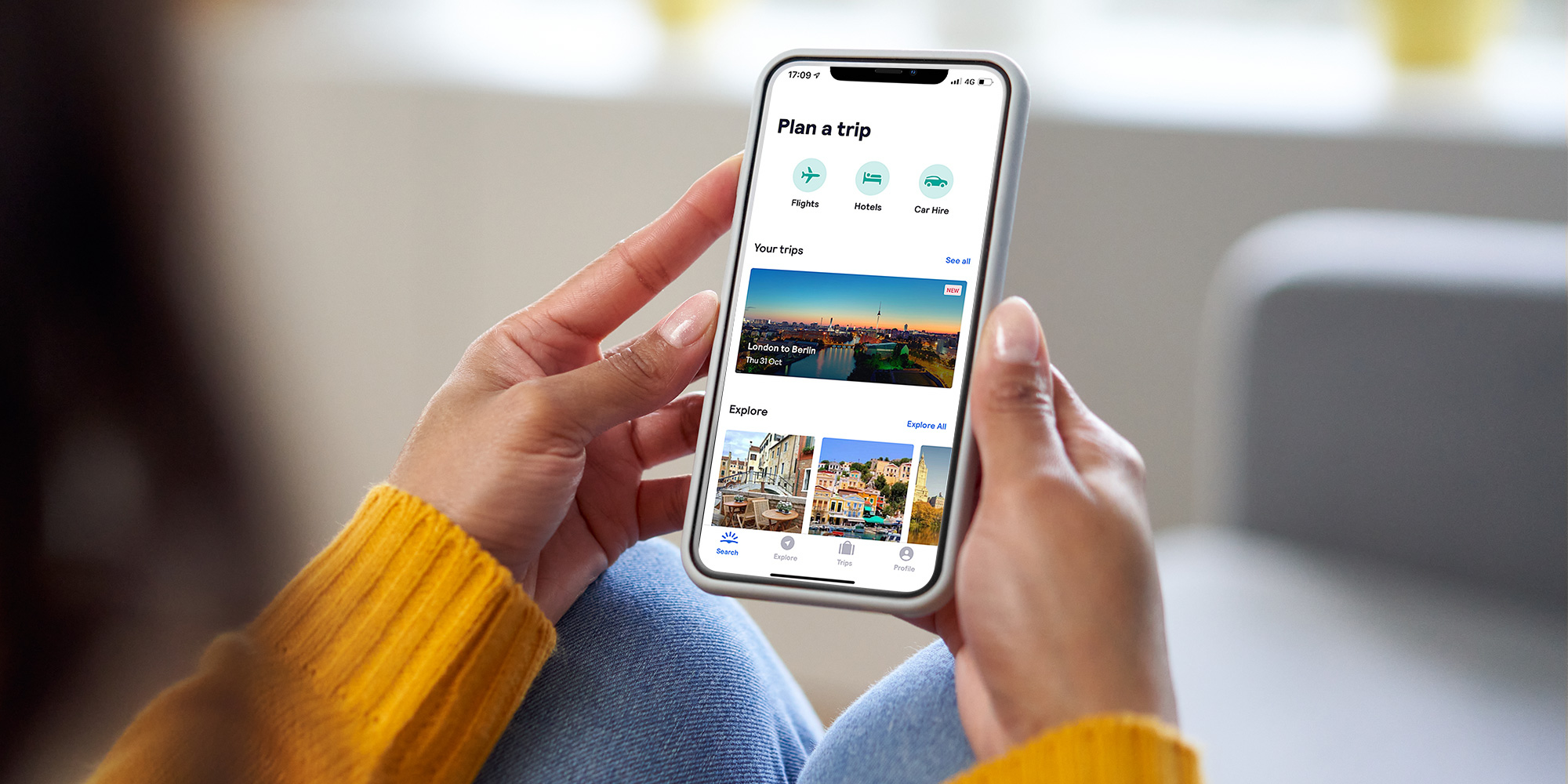 Explore function on Skyscanner