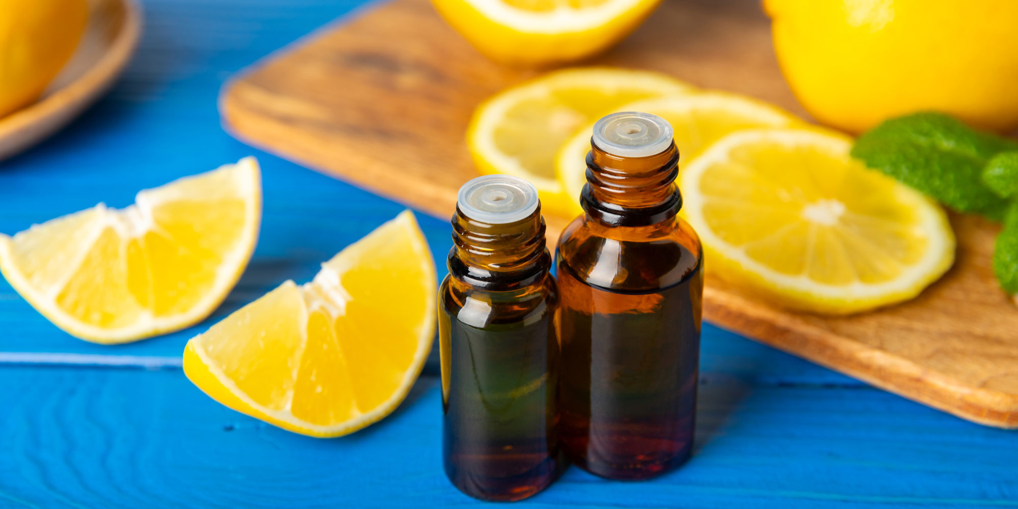 Lemon oil bottles