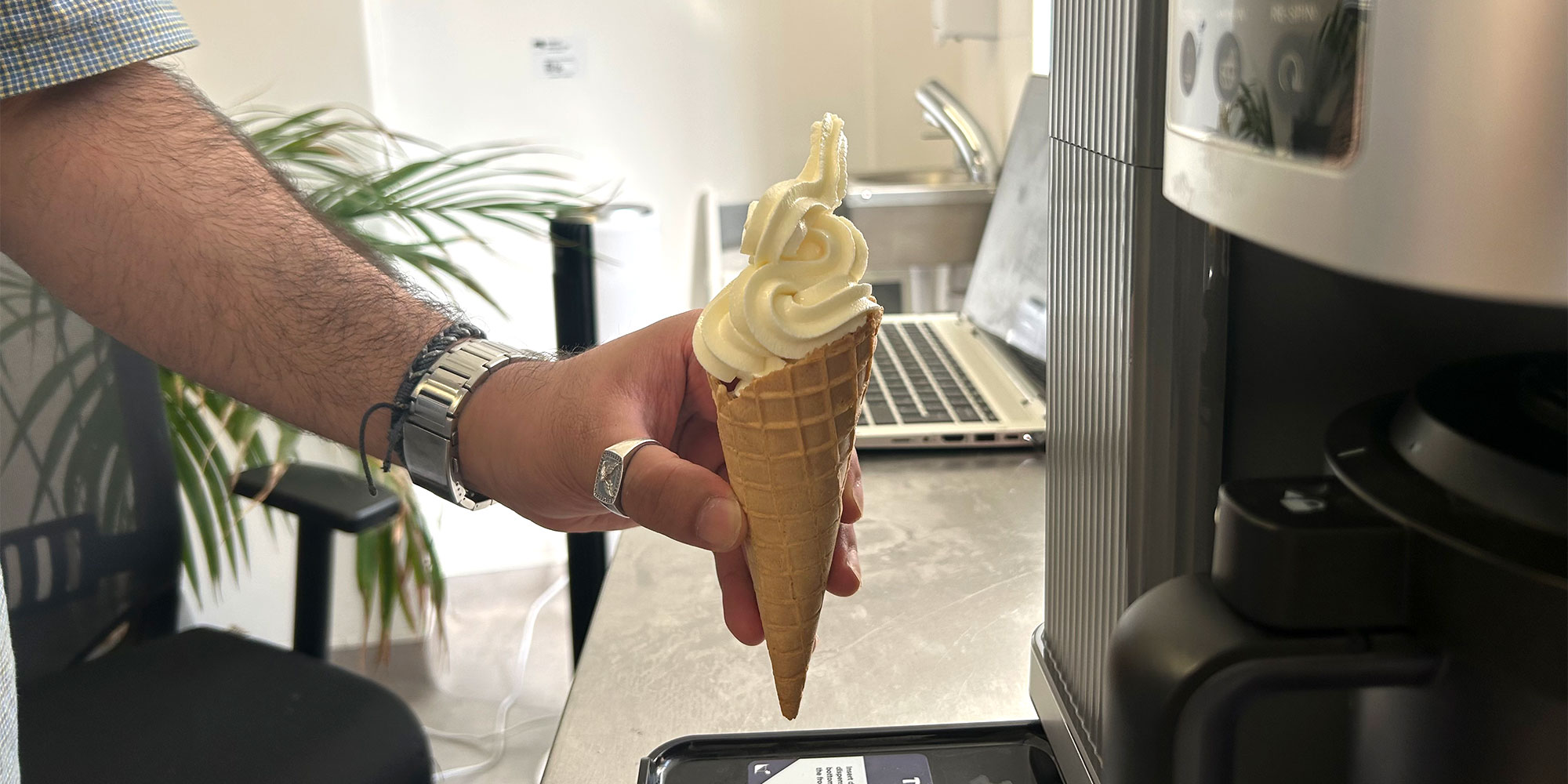 The soft serve from the Ninja Swirl