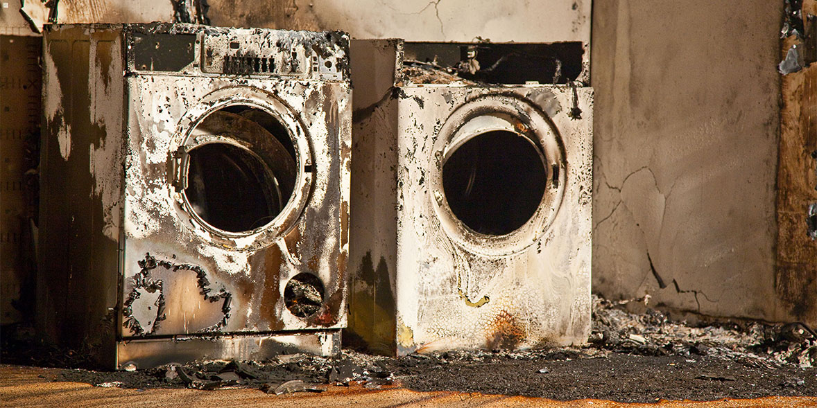 Burnt tumble dryers