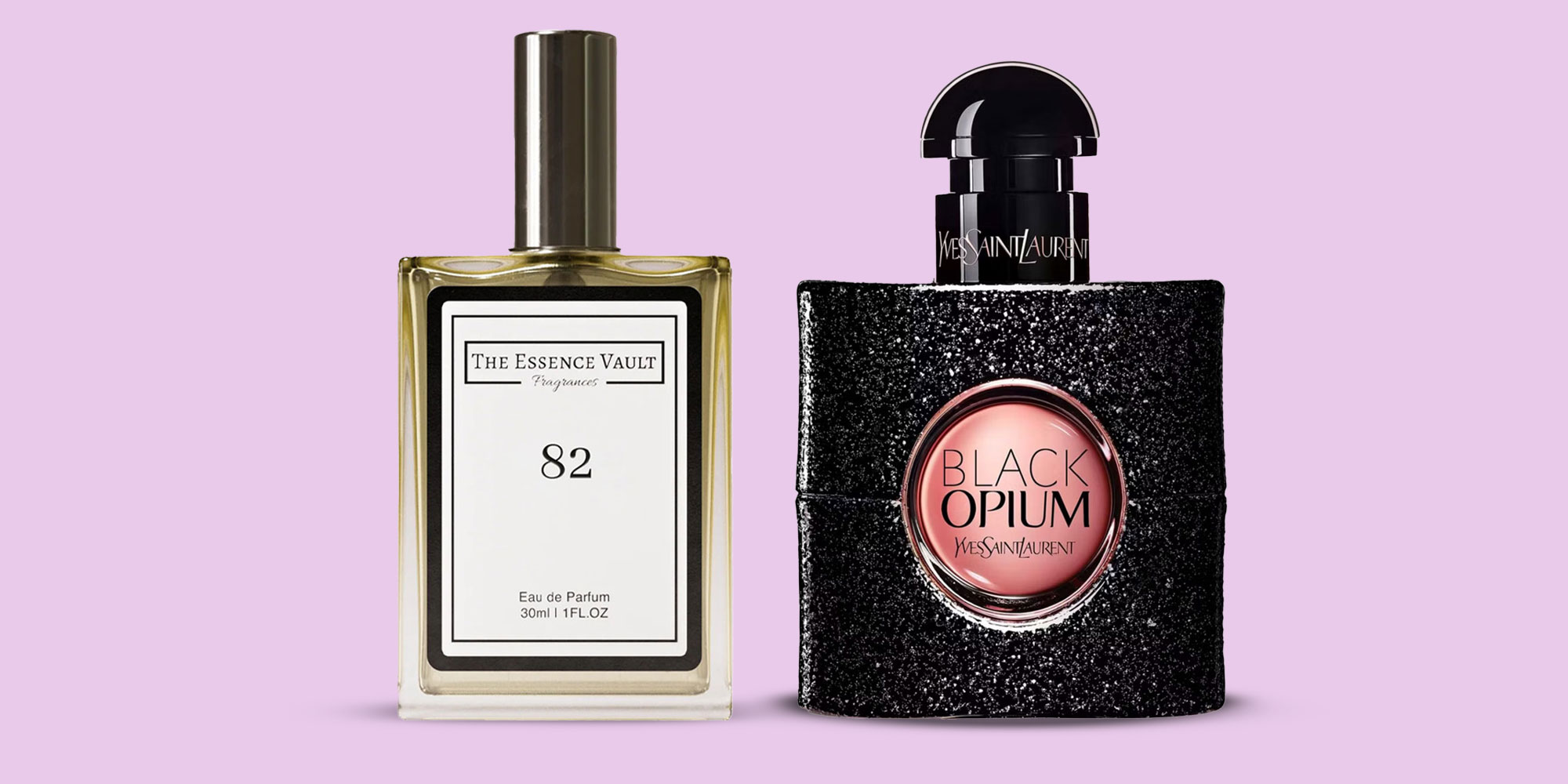 The Essence Vault 82 and YSL Black Opium perfumes
