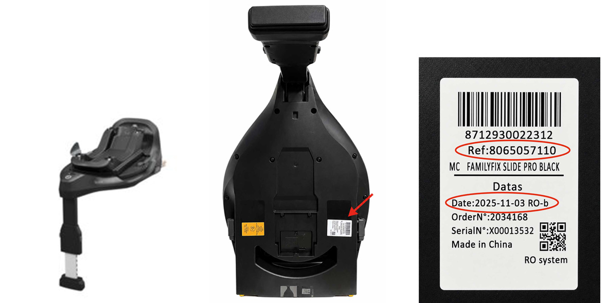 Maxi-Cosi Family Fix Slide Pro Base recall