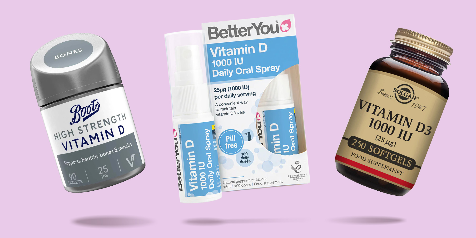 Image of popular vitamin D supplements
