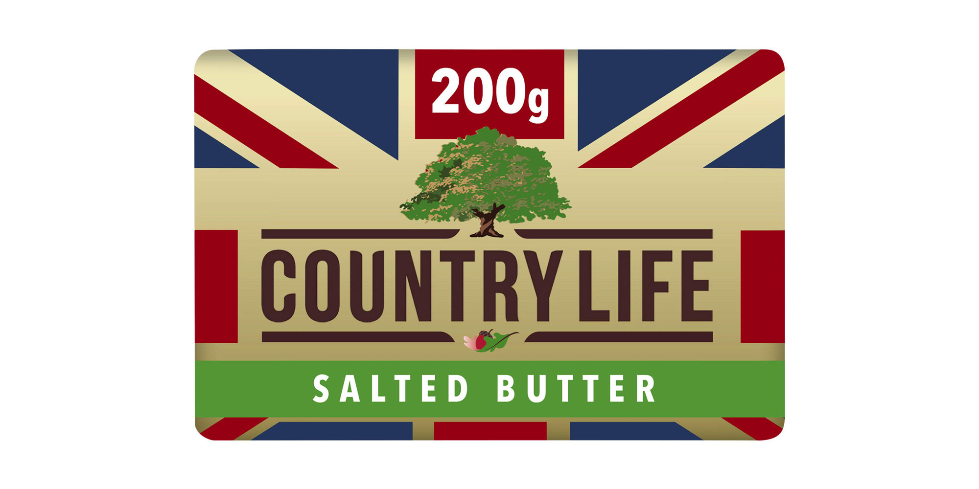 Pack shot of Country Life salted butter.