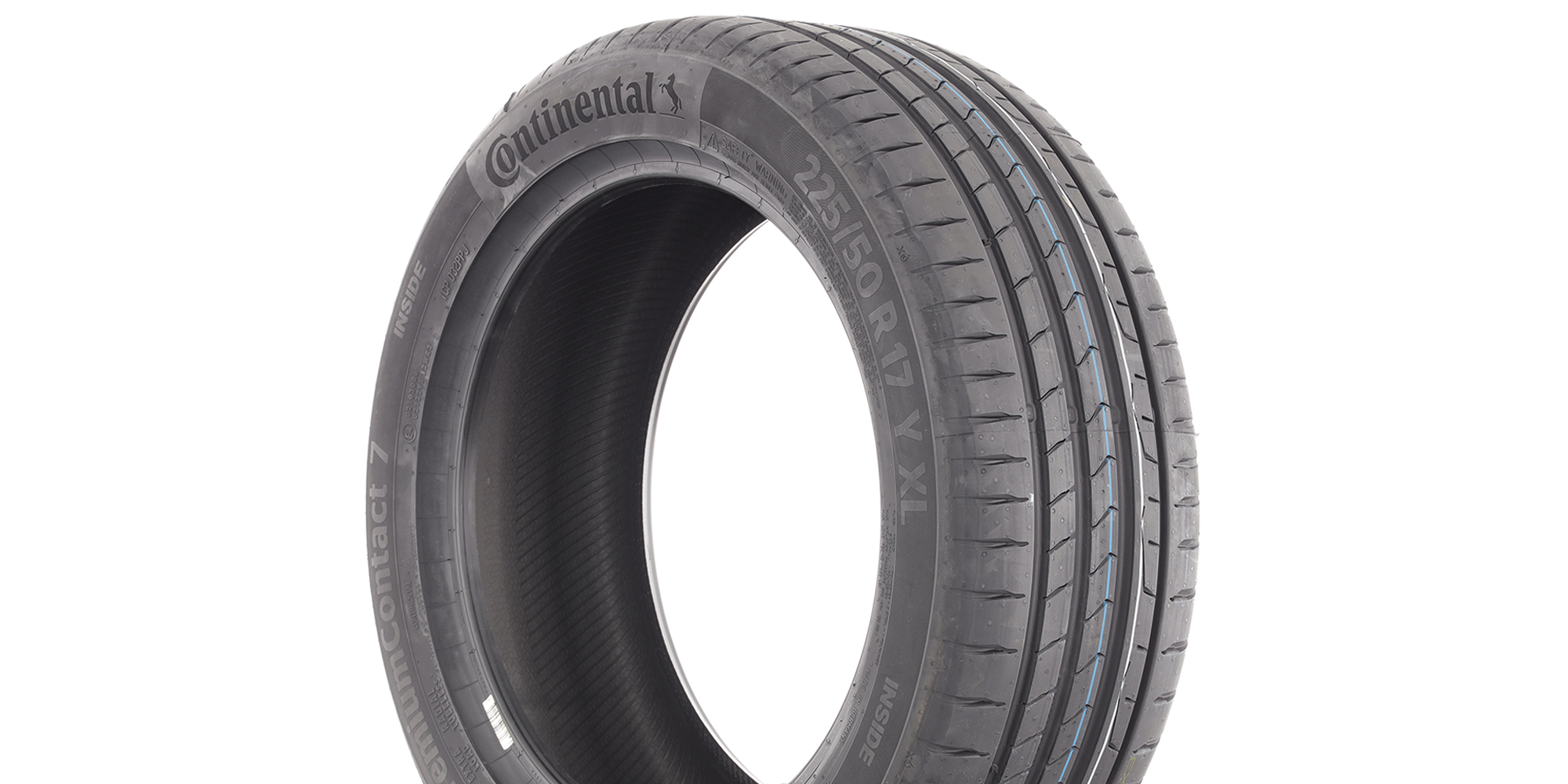 A Continental PremiumContact 7 tyre.