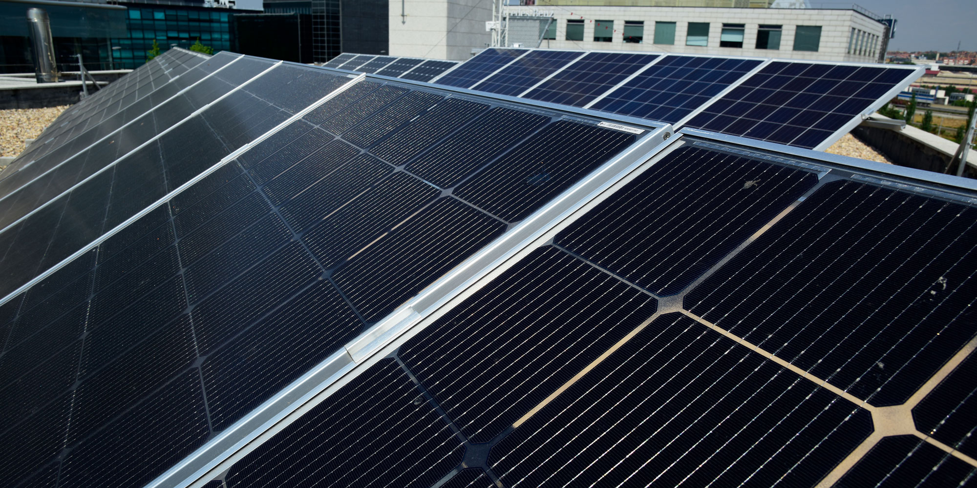 Solar panels on a roof