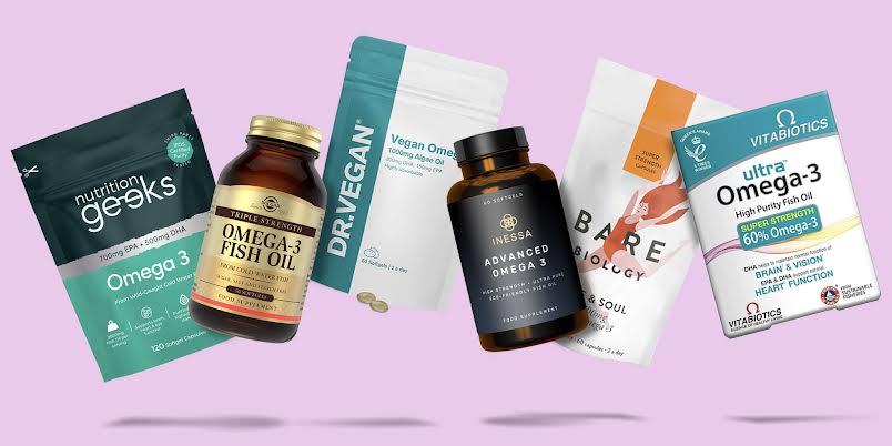 A selection of popular omega 3 supplements