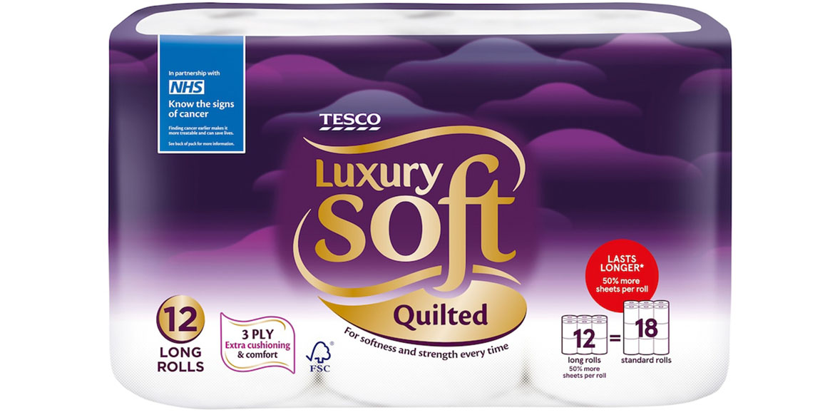 Tesco luxury soft quilted toilet paper