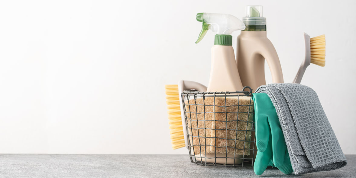 Box of cleaning products