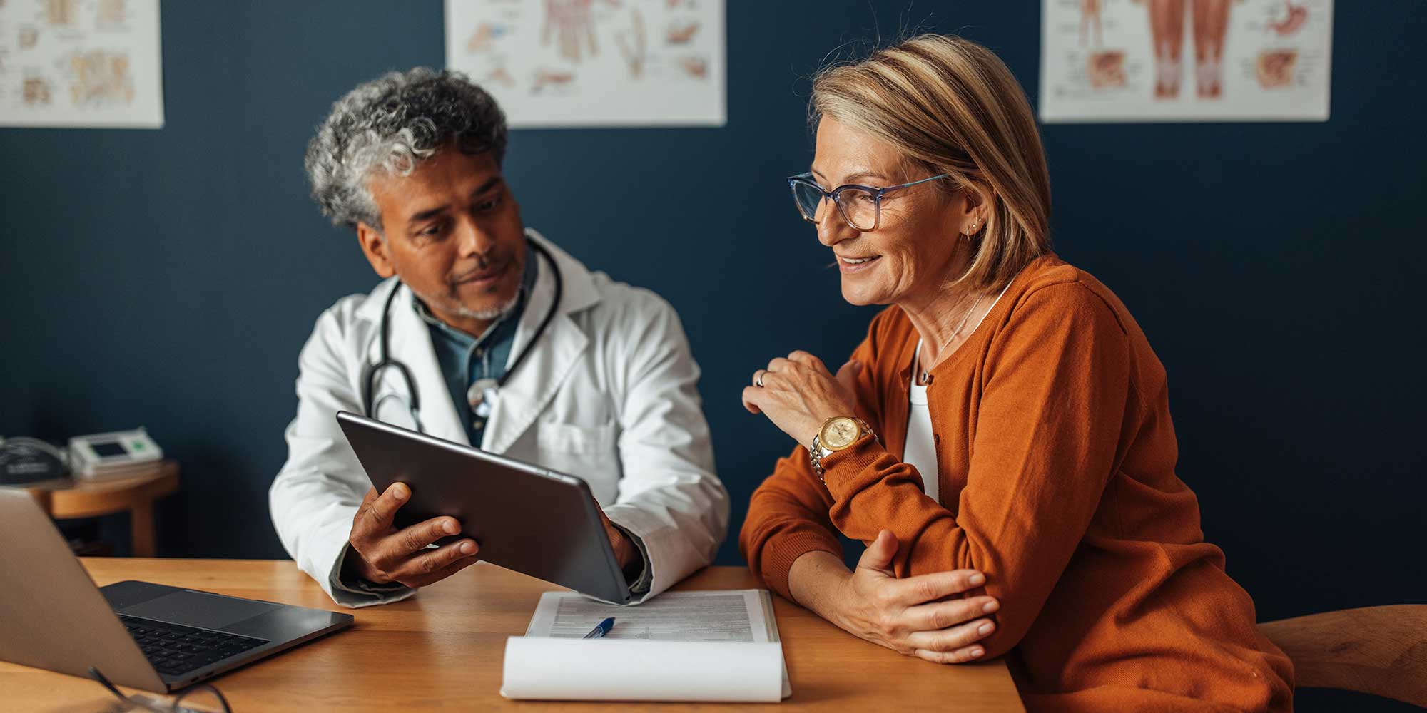 Doctor and patient consultation