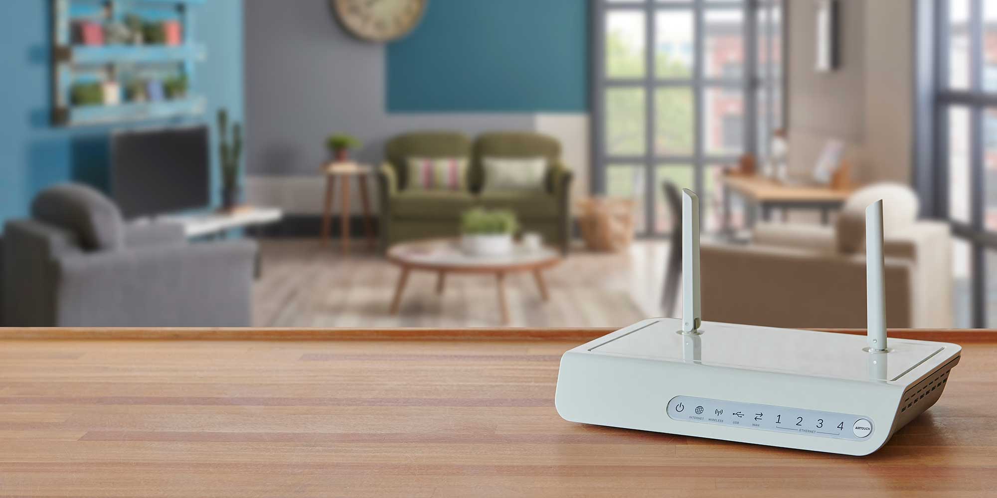 Router in a living room