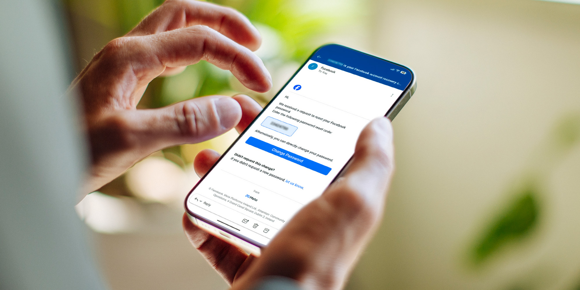 Resetting Facebook password