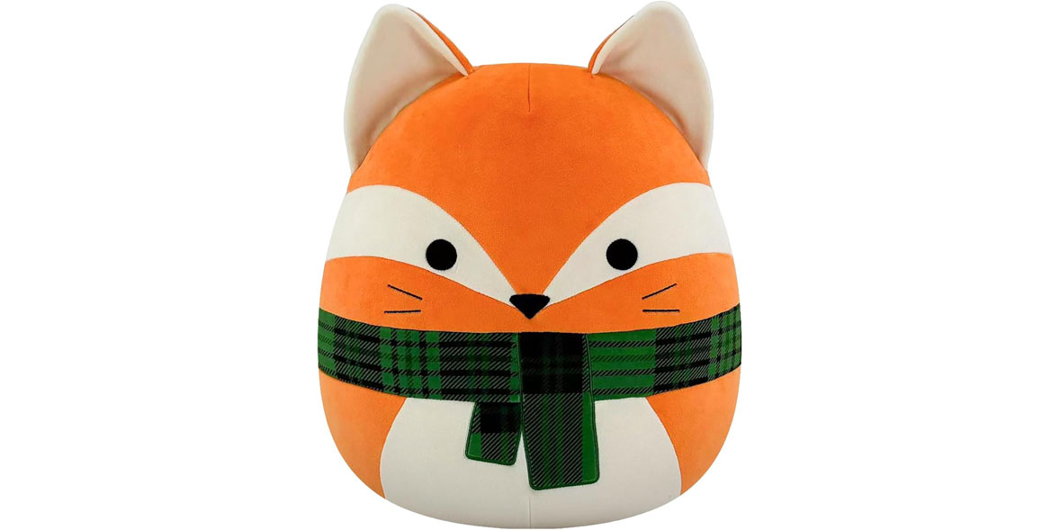 Squishmallows Amazon Exclusive Holiday Fox 14'' Plush 