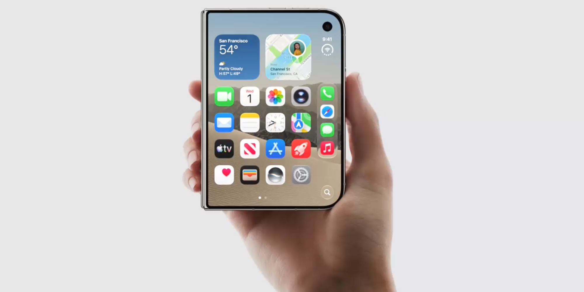 Somebody holding an iPhone Duo