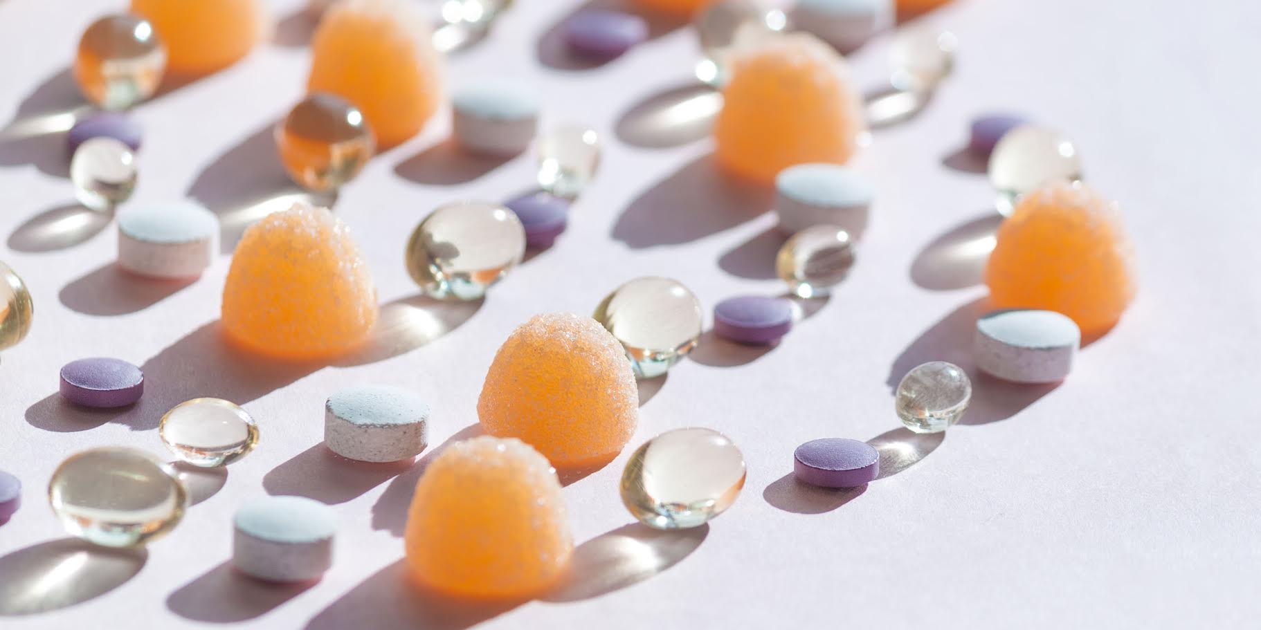 A selection of supplements in tablets, capsules and gummies