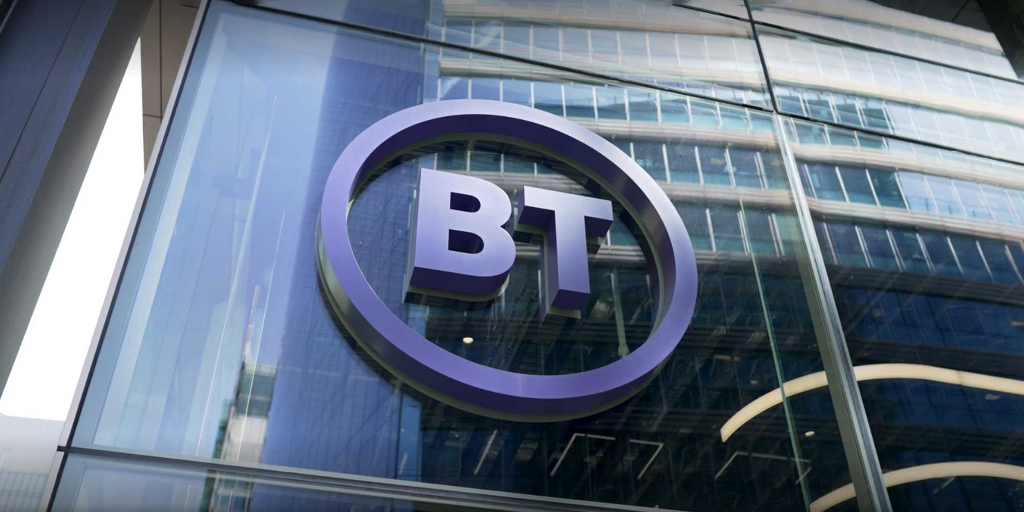 BT logo on a building