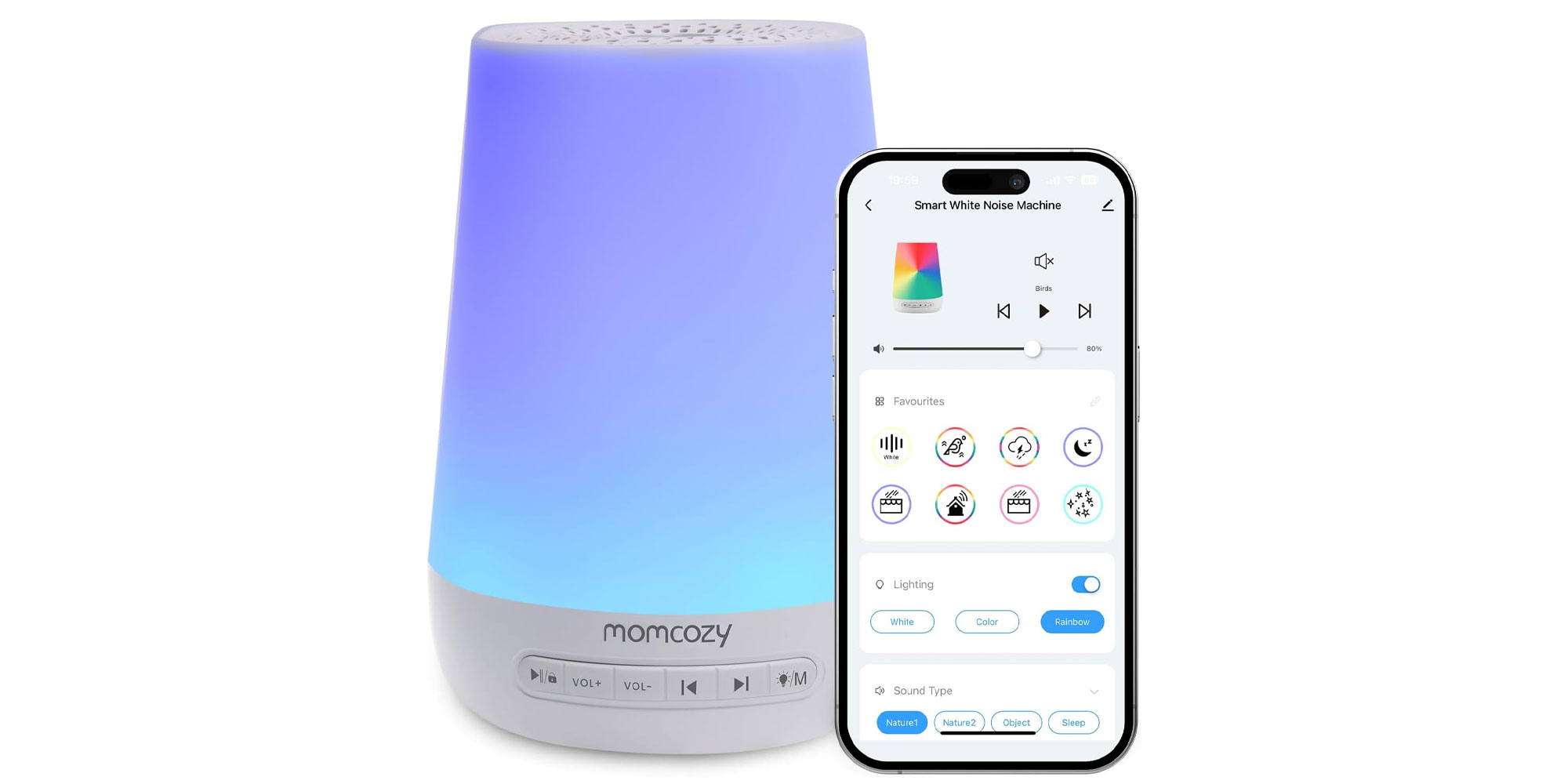 Momcozy Smart White Noise Machine 