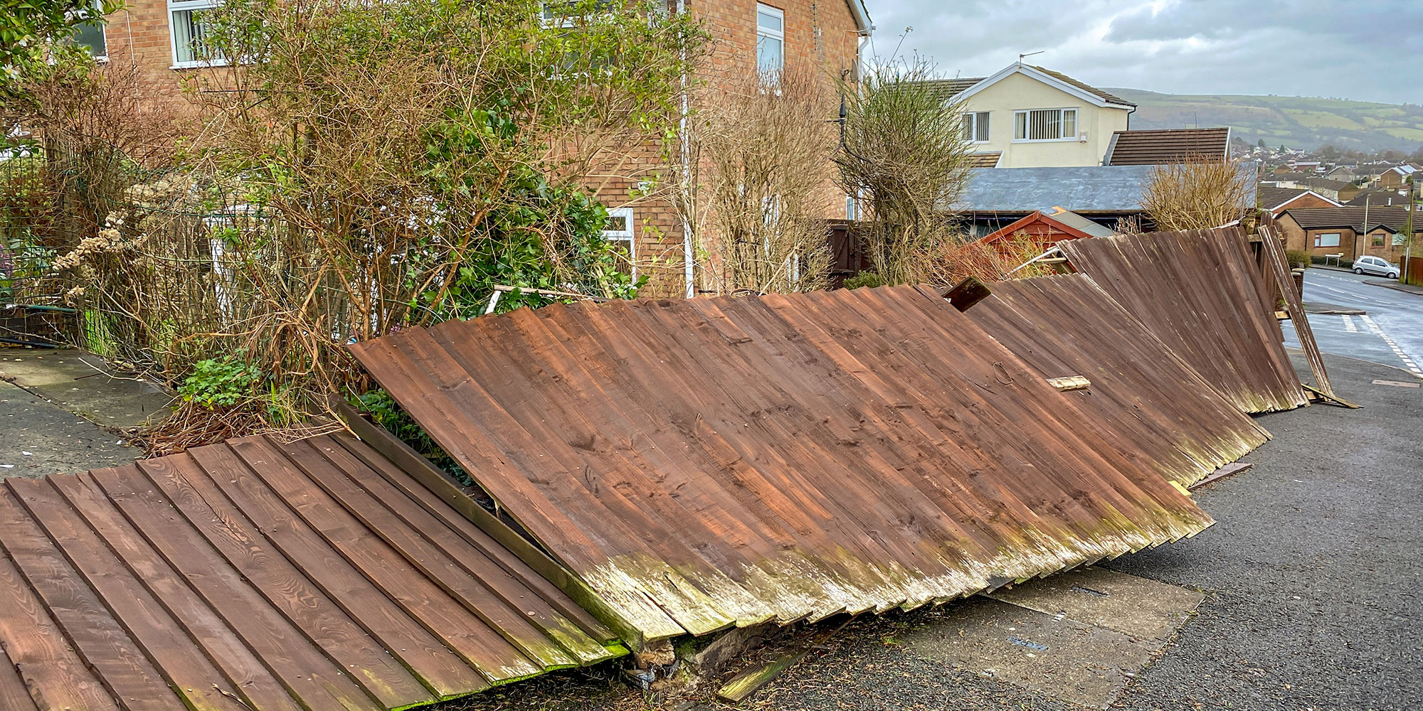 Damaged fence