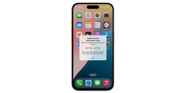 Two-factor authentication on iPhone