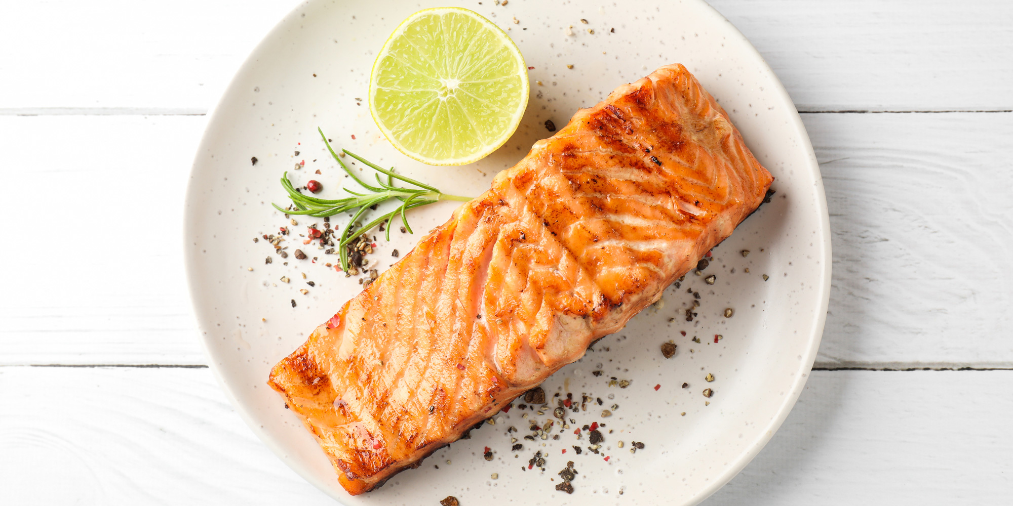 a piece of salmon on a plate