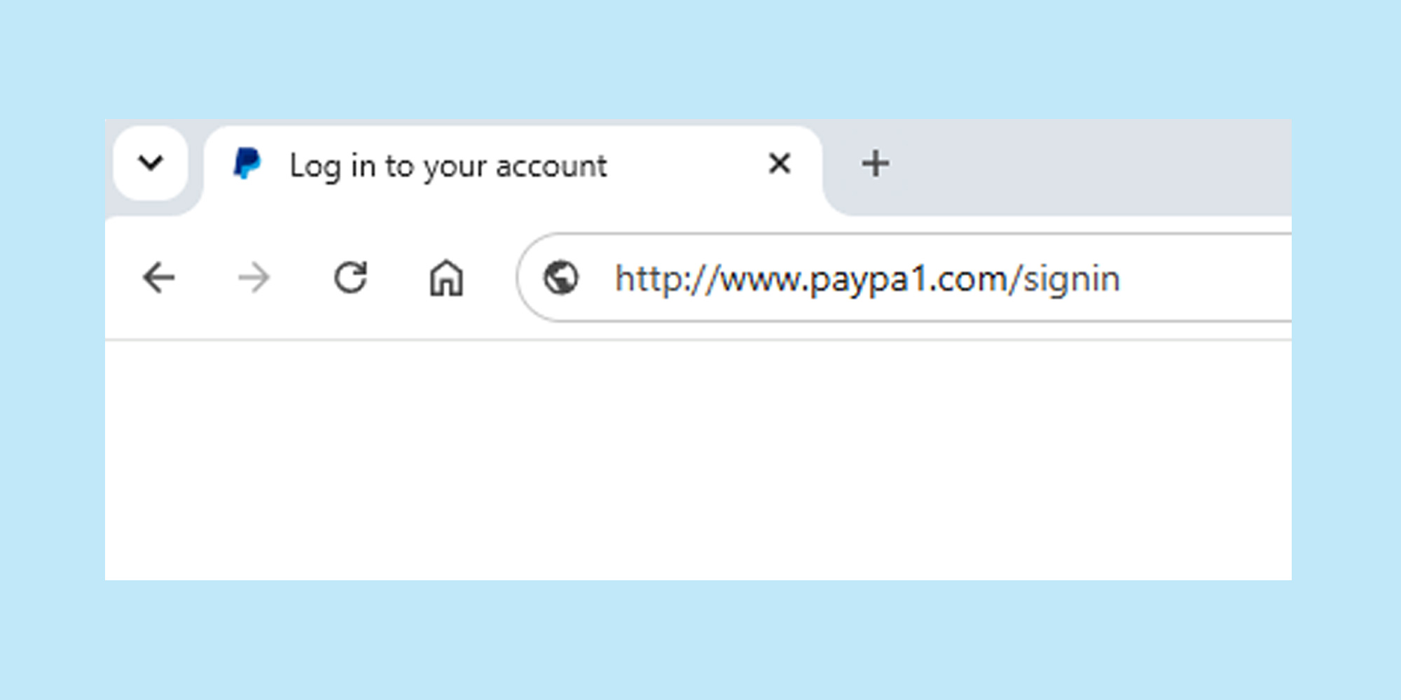 PayPal fake URL