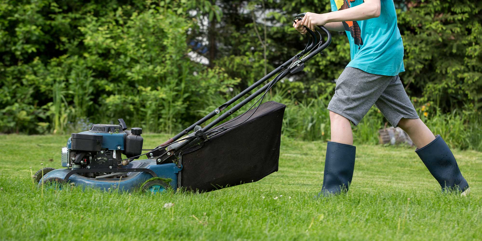 petrol lawn mower
