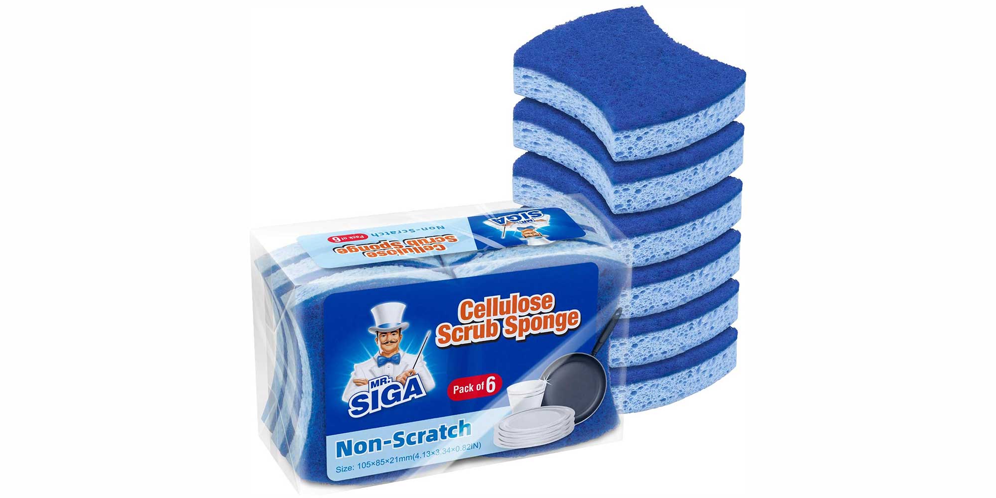 Mr. Siga Cellulose Scrub Sponge