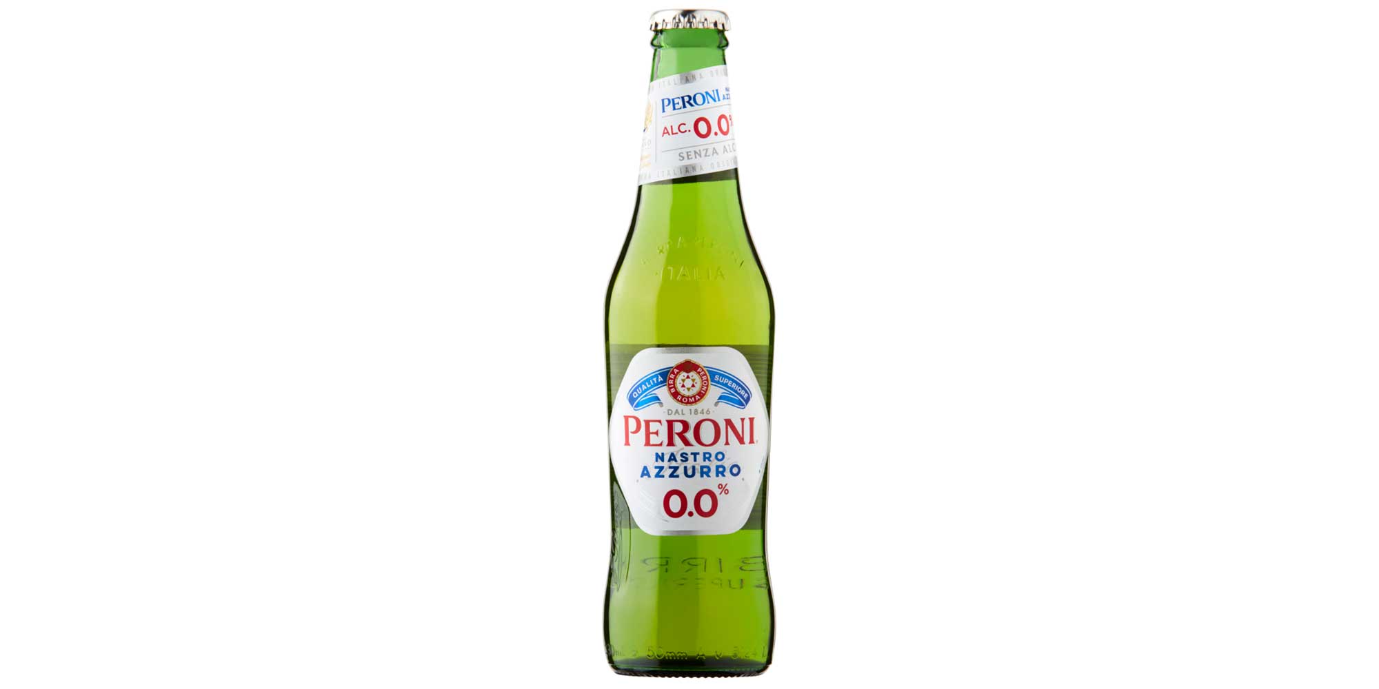 Bottle of Peronis Nastro Azzurro 0.0% alcohol beer
