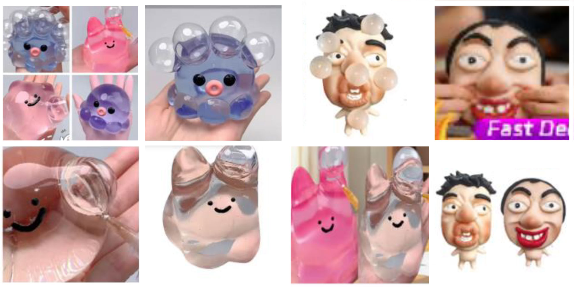 Some of the recalled pimple popper toys