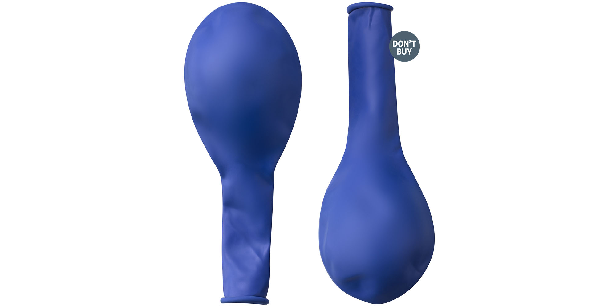 Two blue balloons with the Which? Don't Buy logo 