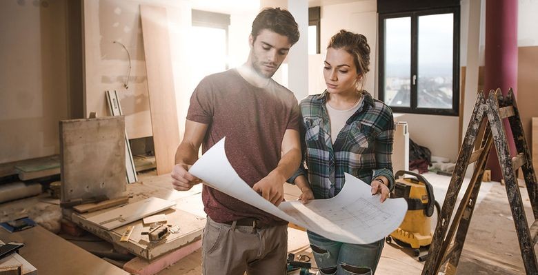 Couple renovating their home