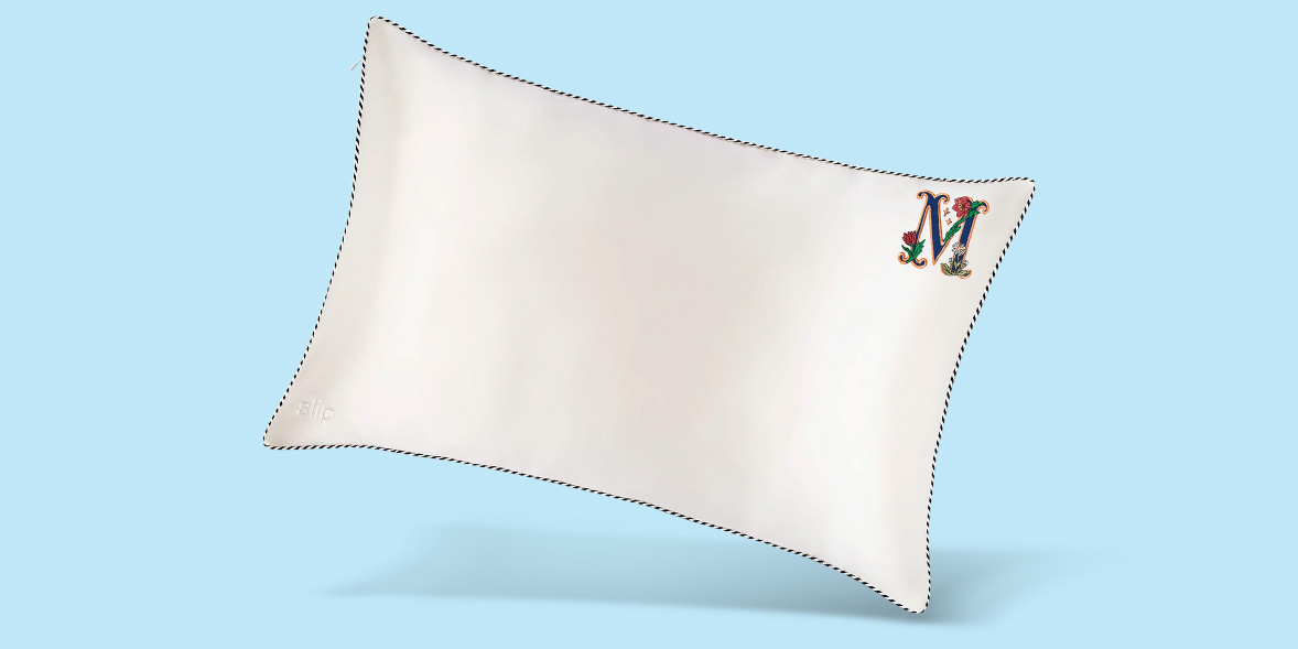 Slip Silk Monogrammed Pillowcase