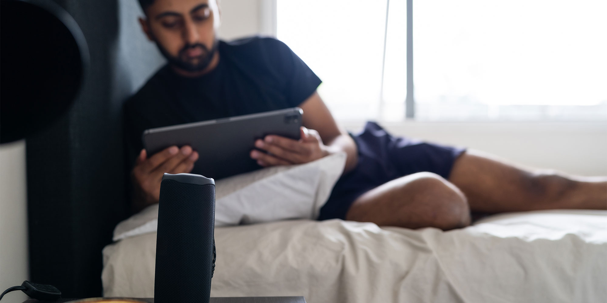 Tablet with a speaker