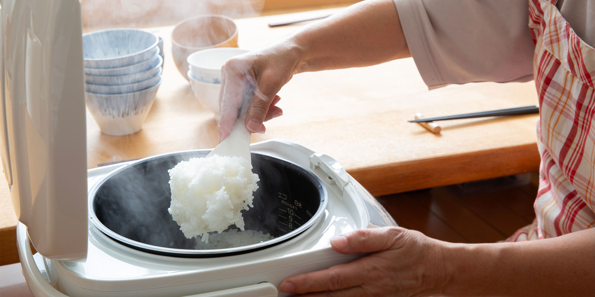 Using a rice cooker