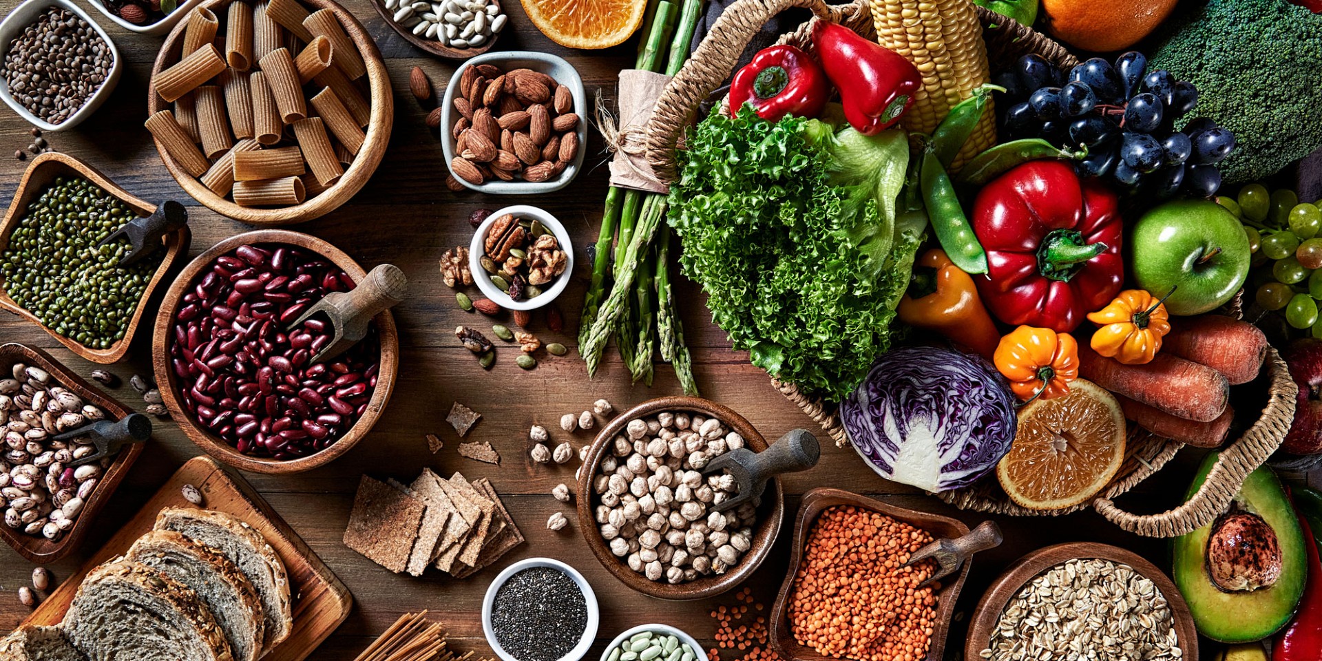 A selection of healthy foods