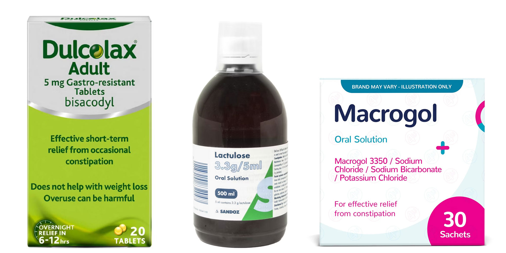 laxative product line up 