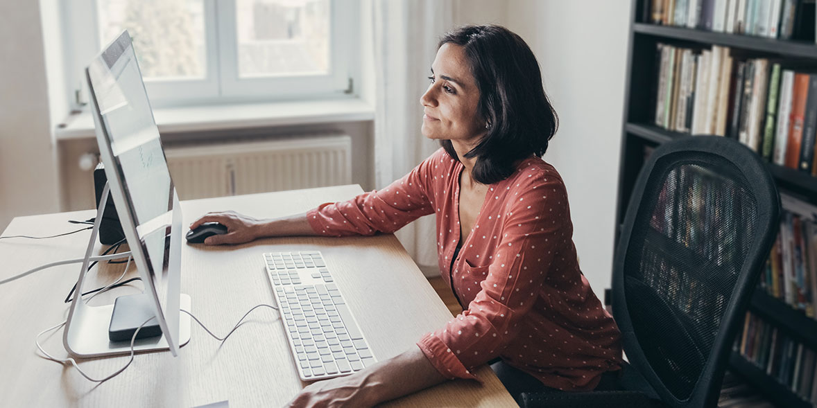 Using a desktop PC in a home office